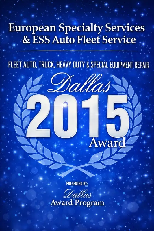 Dallas Award Program 2015 award for European Specialty Services and ESS Auto Fleet Service.