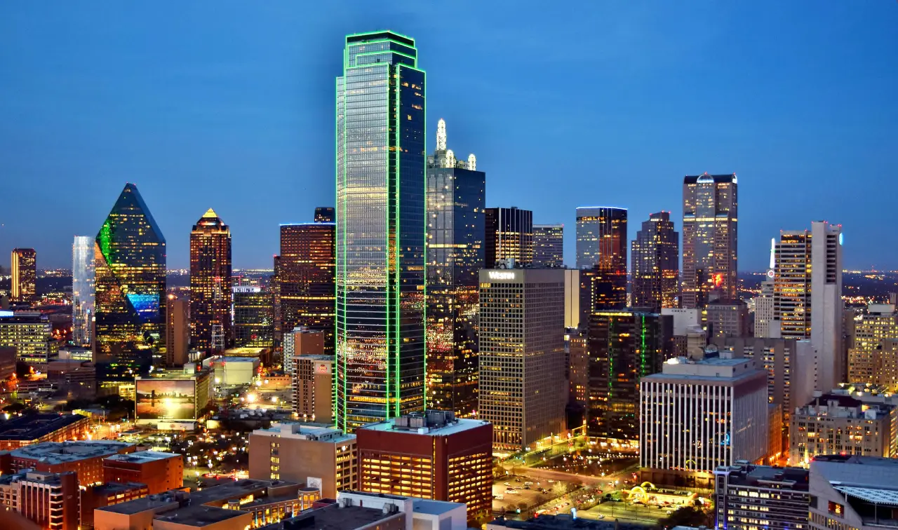 Dallas skyline at twilight